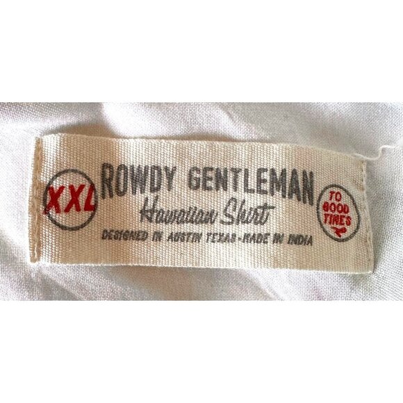 Rowdy Gentleman Cactus Cocktail Hawaiian Shirt XXL White Cruise Islands … - Picture 11 of 11